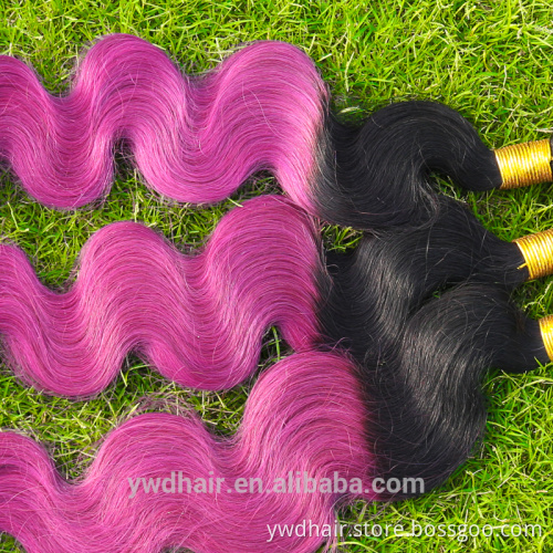 7A Ombre Brazilian Hair Body Wave Two Tone Color Purple Hair Extensions Body Wave Paypal Accept 3 Bundles Free Shipping